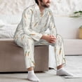 thumbnail image 6 of KLL Retro Rabbit Sleepwear Mens Flannel Pajamas,Long Cotton Pj Set, 6 of 7