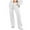 White, variant on AherBiu Womens Sweatpants Lightfleece Lined Joggers Elastic High Waisted Straight Leg Athletic Pants with Pockets