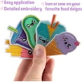 thumbnail image 2 of iDIY Kawaii Iron on Patches (24 Pack)- 12 Cute Sew On Patch Food Designs in 2 Sizes (2" & 2.5") Craft Kit for Clothing, Accessories & School Supplies, 2 of 5