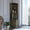 Brown, variant on Black Freestanding Corner Cabinet | Used for Wine Storage in Dining Area | Particle Board Construction | Overcomes Small - Space Challenge