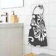 thumbnail image 5 of Black Damask Baroque Floral Towels 2 Piece Cotton Hand Towels, Highly Absorbent Towels for Bathroom, Hotel, Gym and Spa 28 X 16 Inches, 5 of 7
