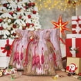 thumbnail image 6 of Rocae Flamingos In The Tropical Forest for Christmas Drawstring Linen Gift Bag with Drawstrings Treat Bag Goody Present Bags for Christmas Party Favor-Small, 6 of 9