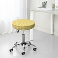 thumbnail image 7 of Bingfone12 Inch Padded Round Bar Stool Cover Cushion With Elastic Fabric Round Chair Seat - Yellow Gingham, 7 of 7