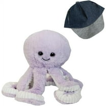 Ocean the Octopus (Eco) Plush with Blue & Grey Baseball Cap 16 inch Toy Gift Set