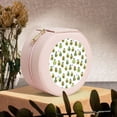 thumbnail image 6 of Fuzoiu Avocado Friends Print Portable Jewelry Box,Round Mini Leather Travel Jewelry Case,Small Travel Jewelry Organizer,Jewelry Holder for Ring Necklace Earring for Women Girls-Pink, 6 of 7