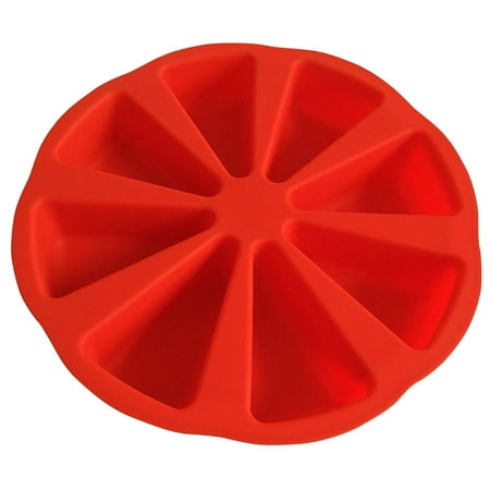 

8 Grid Silicone Wedges Cake Mould Individual Portion Pizza Slices Kitchen Tool New