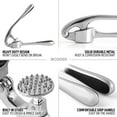 thumbnail image 3 of BCOOSS Garlic Press and Mincer Stainless Steel Easy Squeeze Pressed Garlic Crusher with Handle, 3 of 7