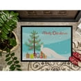 thumbnail image 3 of Caroline's Treasures BB9293MAT White Peacock Peafowl Christmas Door Mat, Indoor Rug or Outdoor Welcome Mat 18x27 Doormat, 3 of 4