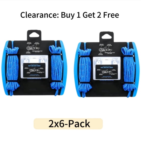 Roperroller The Rope Tool & Tensioner 6-Pack with Rollercam Technology â Heavy-Duty Tie Down for Camping, Tarps, Boating & Outdoor Gear â Includes Reflective Cord & Carry Case