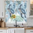 thumbnail image 4 of Coastal Kitchen Window Curtains, Swag Curtains Valance for Bedroom Living Room Bathroom, Sea Turtle Summer Beach Nautical Coral Rod Pocket Window Treatment Curtain Block Drapes 2 Panels 36"x45", 4 of 9