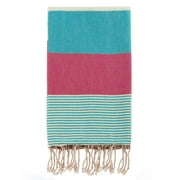 Swan Comfort 100% Organic Turkish Cotton Absorbent Beach & Bath Towel - Pink - Blue