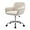 Sherpa & White(sliver), variant on ZALIX Faux Fur 360°Swivel Desk Chair, Height Adjustable Home Office Armchair with Slivery Base for Teens Women Girls, Upholstery Computer Chair for Home Studios, Sherpa & White