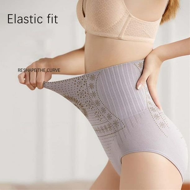 Panties Clearance!AIEOTT Brief Underwear,Ladies Anion Comfortable Solid  Plus Size High Waist Warm Belly Hip Lift Thin Waist Panties,Hipster
