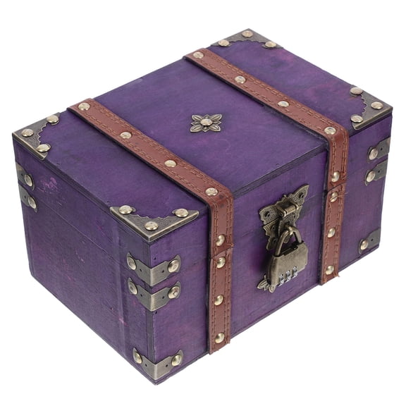 TEHAUX Decorative Wooden Box Storage Box PU Storage for Women Various Occasions 1Pack