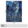 thumbnail image 4 of ONETECH  Blue Wolf Throw Blanket Winter Wolves Animal Comfy Reversible Blanket Lightweight Soft Thick Warm Blanket for Bed Couch Twin, 4 of 6