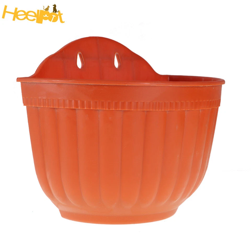 KLYNE - 4 Pack Brick Red Round Plant Flower Pots Wall Hanging Planter And Accessories