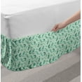 thumbnail image 2 of Reptile Bed Skirt, Exotic Lizards Chameleons Leaping Illustration Nature Reptiles Kids Nursery, Elastic Bedskirt Dust Ruffle Wrap Around for Bedding Decor, 4 Sizes, Green Mint, by Ambesonne, 2 of 2