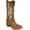 Tobacco, variant on Women’s Floral Embroidered Harness Square Toe Brown Cowgirl Cowboy Boot
