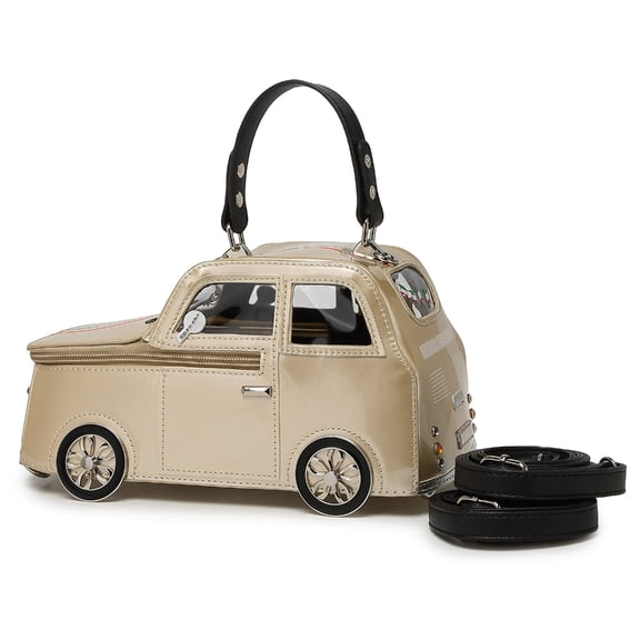 Women PU Leather Car Shaped Crossbody Shoulder Bag Handbag Purse With Adjustable Strap for for Commuting and Daily Use