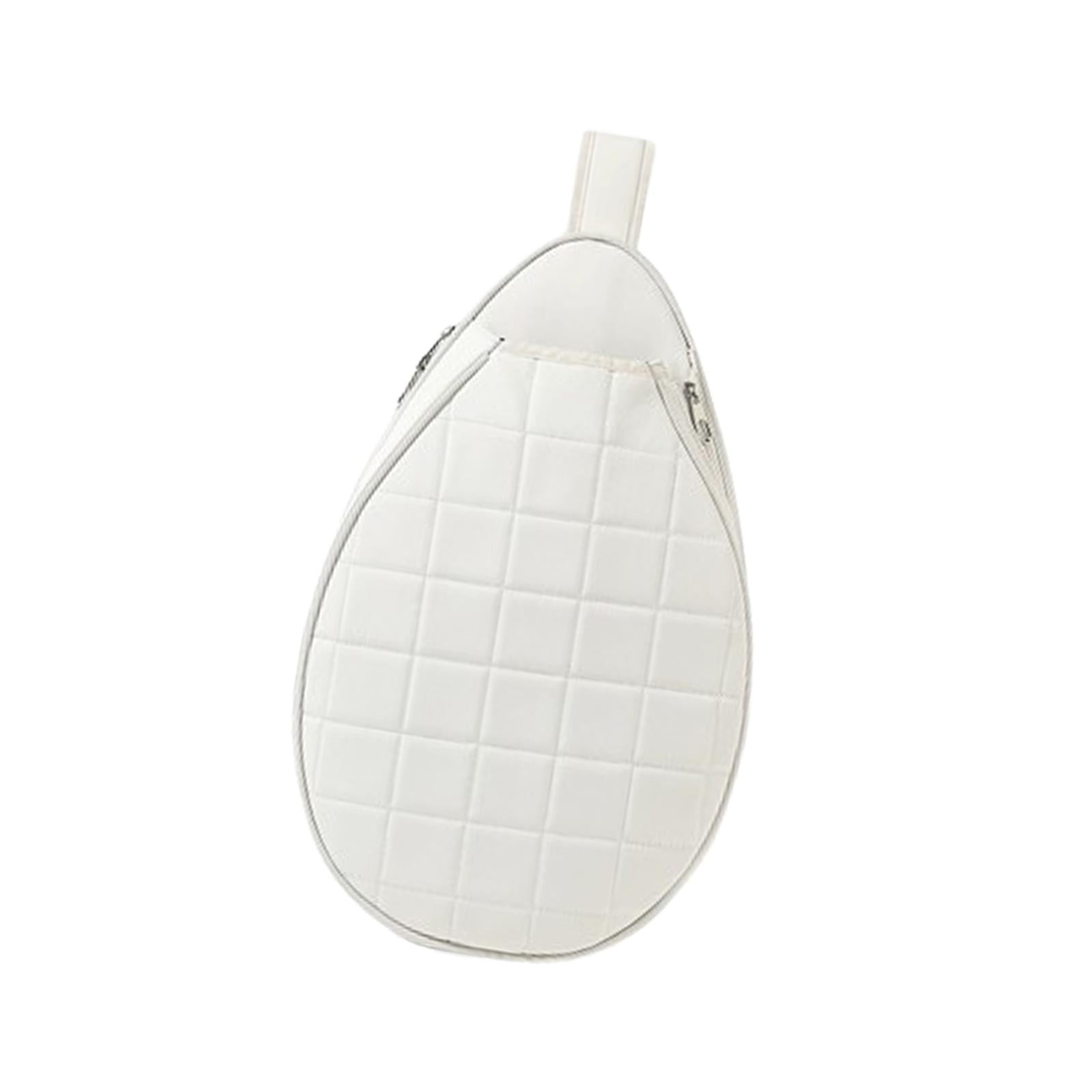 Baoblaze Tennis Bag Large Capacity W/ Adjustable Strap Racket Carry Bag Crossbody Bag White