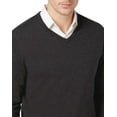 thumbnail image 2 of Alfani Men's Solid V-Neck Cotton Sweater Black Size Medium, 2 of 2