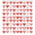thumbnail image 2 of Ambesonne Valentines Day Shower Curtain, Romantic Hearts, 69"Wx84"L, Vermilion Pink White, 2 of 2