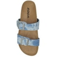 thumbnail image 2 of Soda Shoes Women Jesus Sandals Footbed Double Strap Functional Buckles Gladiator DUNYA-S DYE Blue 8.5, 2 of 3