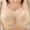 Beige, variant on Hrsba Womens Summer Bra,Plus Size Bra for Womens,Woman's Embroidery Thin Style Ventilate Back Buckle Bra Without Steel Rim