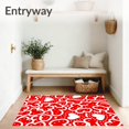 thumbnail image 3 of ODIKA 8'x10' Machine Washable Non-Slip Area Rug, Playful And Polka Dot With Cheerful Vibes High Traffic Rug with Pad, Red, 618172, 3 of 8