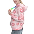 thumbnail image 2 of Sikiie Pigs Head And Donuts Women's Casual Hoodies Long Sleeve Lightweight Pullover Tops Loose Sweatshirt-X-Large, 2 of 7