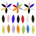 thumbnail image 1 of Leaf Shaped Glass Mosaic Tiles 28pcs Durable & Colorfast Set for DIY Crafts, Candle Holders, Photo Frames, Plates and Creative Projects, 1 of 5