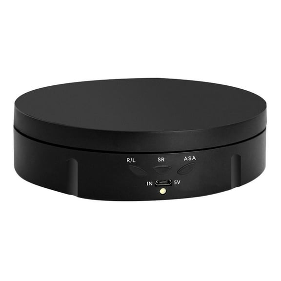 360 Degree Electric Rotating Turntable for Photography, 10KG Capacity, Automatic Revolving Platform, for , Bag, Jewelry, - Black