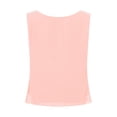 thumbnail image 4 of iiniim Women's Work Blouses Dressy Casual Tank Tops Sleeveless Chiffon Loose Round Neck Shirt Size S-3XL Pink M, 4 of 7