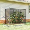 thumbnail image 3 of Outsunny Crop Cage, Large Plant Protection Tent with Zippered Door, Black, 3 of 10