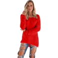 thumbnail image 1 of Gvmfive Women Casual Solid Relaxed Fit Round Neck Long Sleeve Knit Sweater, 1 of 4
