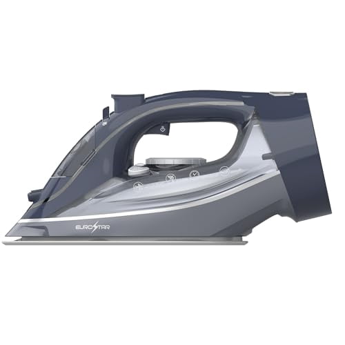 EUROSTAR Full-Size Steam Iron with Ceramic Soleplate (Gray)