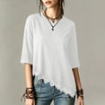 thumbnail image 2 of Women Lace Spandex Tops Blouse for Women Short Elbow Length Sleeve Loose Fit Basic Summer Fall Shirts 2026 Fashion, 2 of 9