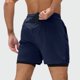 thumbnail image 4 of Pantalones Cortos de Cintura Elástica para Hombre con Bolsillos, Color Sólido, Cordón de Cintura Elástica Casual Y Bolsillos Pantalones Cortos para Hombres Verano Casual, 4 of 5