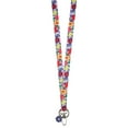 thumbnail image 2 of ID Avenue Multi-Colored Bouquet Floral Polyester Ribbon Lanyard with Key Ring and Charm, 2 of 4