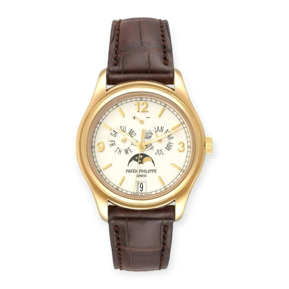 Pre-Owned Patek Philippe Complicated Annual Calendar 5146 Yellow Gold Mens Watch
