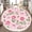 Color 2, variant on Washable Non Slip 3ft Round Rug, Vintage Floral Pink Roses Bows Soft Pastel Circle Area Rugs with Tassels Carpet for Nursery Bedroom Living Room Playroom Tent rug Tent Castle
