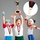 thumbnail image 5 of 100 Unidades Cintas para el Cuello con Broches Presión,Medallas Sólidas, Cordones para Premios, Soportes Planos para Premios, para Competiciones Estudiantiles, Fiestas Deportivas C, 5 of 5