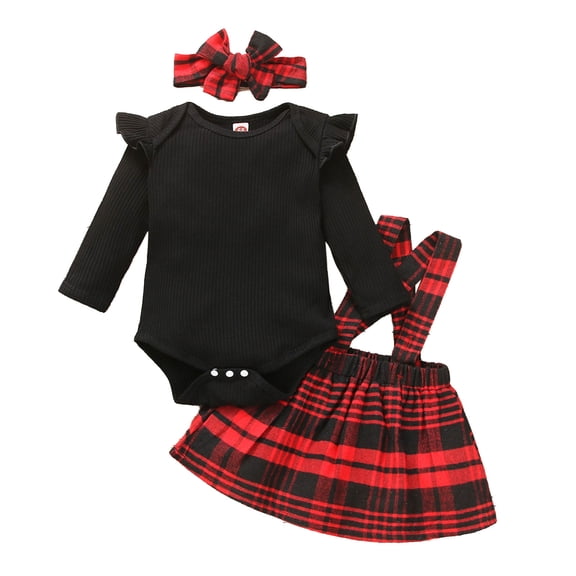 FDDMis Holiday Outfits for Toddler Girls Christmas Tree Outfit Kids Toddler Boy Overalls 2t Girls Black Jumpsuit Size 10-12 Girls Activewear Sets