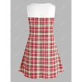 thumbnail image 2 of Blusa Talla Extra Sin Mangas a Cuadros Bolsillo Rosegal Blusas Tallas Grandes, 2 of 5