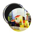 thumbnail image 4 of CafePress - August Macke Bright House Magnets - 2.25" Round Magnet, Refrigerator Magnet, Button Magnet Style, 4 of 4