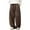 Coffee, variant on Solid Color Men's Drapey Loose Casual Pants Retro Pleated Design Micro Leg Drawstring Long Pants Trousers Everyday Comfort Versatile Bottoms