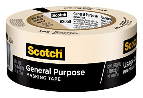1 roll 2050 1.88 inches by 60 yards Scotch General Purpose Masking Tape