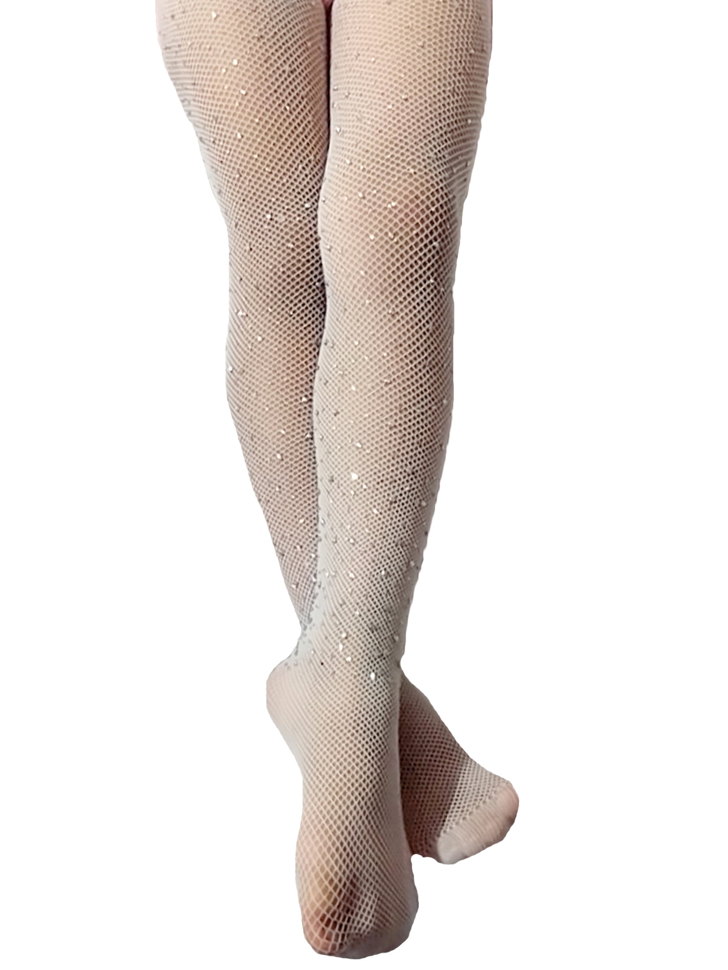 Liangchengmei Girls Tights Children's Fishnet Tight Black Sparkle Rhinestone  Hollow Out Pantyhose 