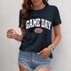 thumbnail image 4 of Karight Football Shirts for Women Game Day T Shirts Football Outfits Funny Graphic Tee Casual Short Sleeve Tee Shirts, 4 of 4
