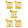 thumbnail image 1 of Bewildely Magnetic Pocket Chart Double-Sided Hanging Schedule Chart Pocket Type2, 1 of 1